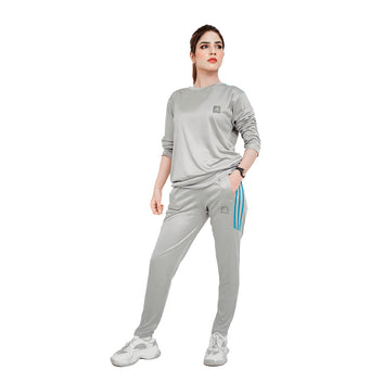ADI Gray Full Sleeves Dri-Fit Tracksuit