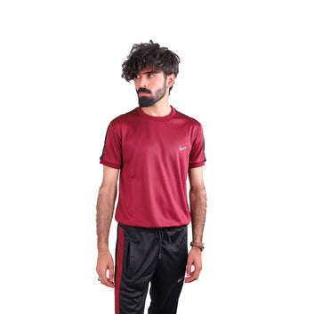 Nik Maroon & Black Dri-Fit Tracksuit