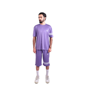 ADI Purple Shorts Dri-Fit Tracksuit